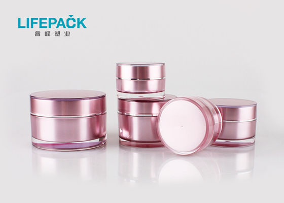 Double Wall Acylic Face Cream Glass Jars 20g 30g 50g Classic Round Shape