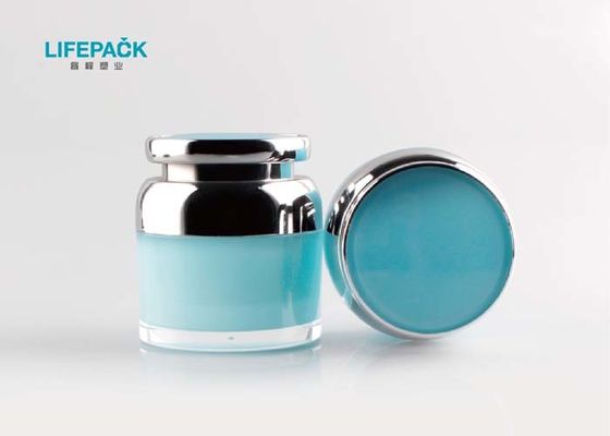 ขวดอะคริลิกลมเครื่องสำอางพร้อมฝาปิดสำหรับครีมแต่งหน้าบรรจุภัณฑ์ 30ml 50ml